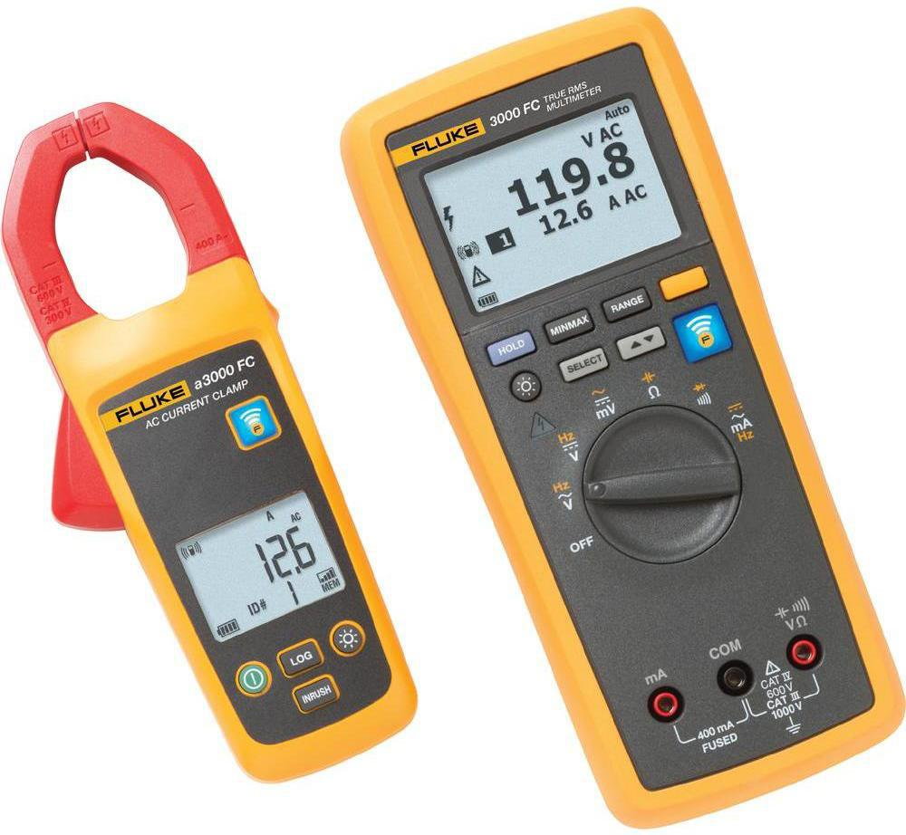 Fluke Miernik cęgowy Multimetr Zestaw FLK-A3000 FC CAT III 1000 V CAT IV 600 V (4465618)