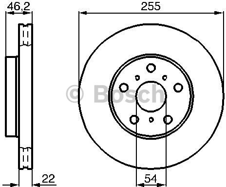 BOSCH Tarcza hamulcowa przednia, 0 986 478 725  0986478725