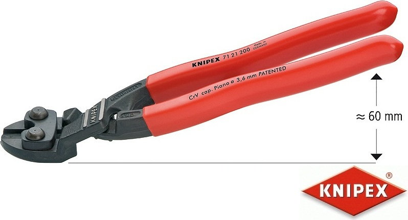 Knipex Kompaktowe szczypce tnące przegubowe CoBolt, PCW (71 21 200)