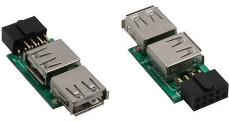 InLine 33440I 2 X gniazdo A na słupek złącze USB 2.0 adapter 4043718121236