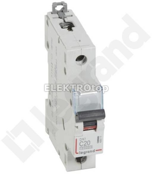 Legrand WYŁĄCZNIK NADPRĄDOWY S 311 1P C 20A 10000A SERII DX3 409115