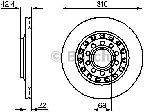 BOSCH Tarcza hamulcowa tylna, 0 986 479 062  0986479062