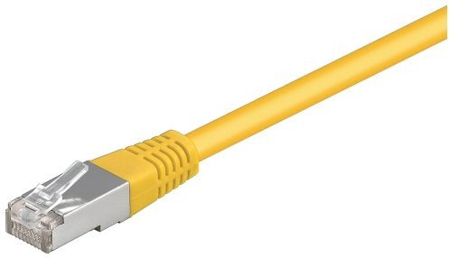 Goobay CAT 5 FTP; CAT 5e Netzwerkkabel; 2 X RJ45 wtyczka foliengeschirmt [SC], żółty 50869