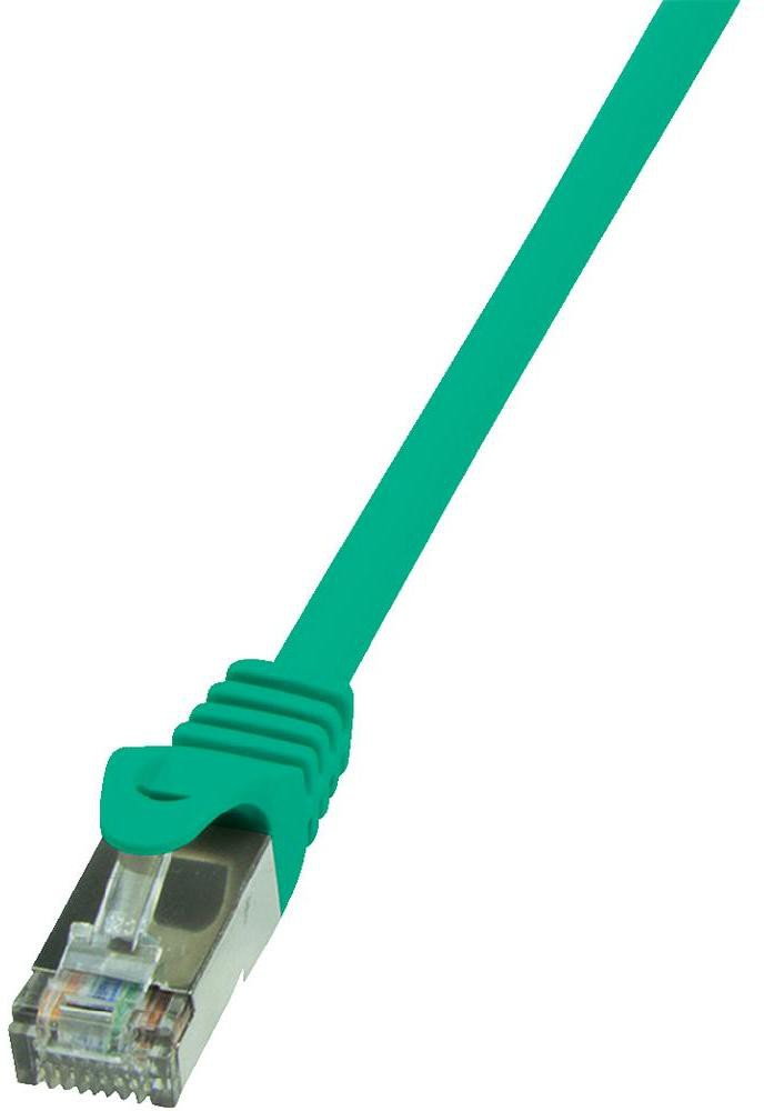 LogiLink Kabel sieciowy CP2015S CAT 6 F/UTP AWG 26/7 RJ45 0.25 m Zielony