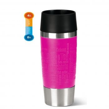Emsa TRAVEL MUG termos podróżny / do samochodu, 0.36 L, różowy