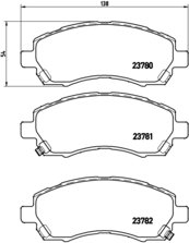 BREMBO Zestaw klocków hamulcowych, hamulce tarczowe P 78 009
