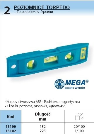 Proline Poziomnica TORPEDO DŁUGOŚĆ 225 mm 15102
