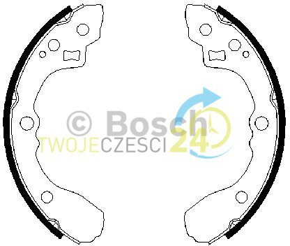 BOSCH Zestaw szczęk hamulcowych 0 986 487 687