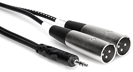 Hosa Technology hosatech CYX-403 m Stereo Breakout Cable, 3.5 MM TRS na Dual XLR3 M, 3 m CYX403M