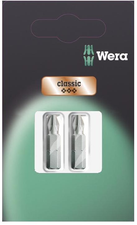 Wera Bit z końcówką krzyżową PH 1 PH 2 PH 3 851/1 Z SB SiS stal narzędziowa twardy 25 mm D 6.3 3 szt