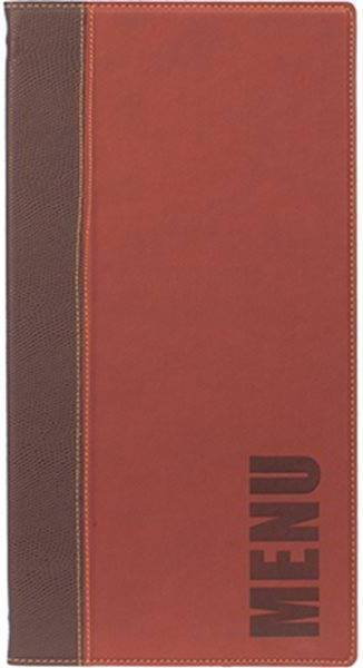 Securit Karta Menu Trendy | Bordowa | Wydłużona | 18x36cm MC-TR45-WR