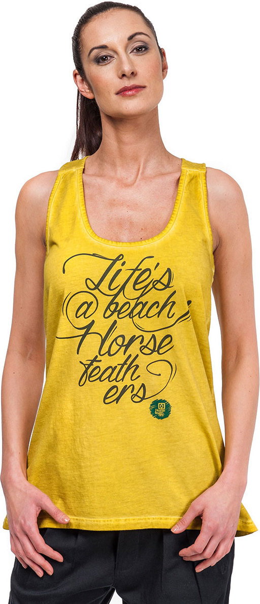 Horsefeathers top damski LIFE IS A BEACH TANK top (washed yellow)