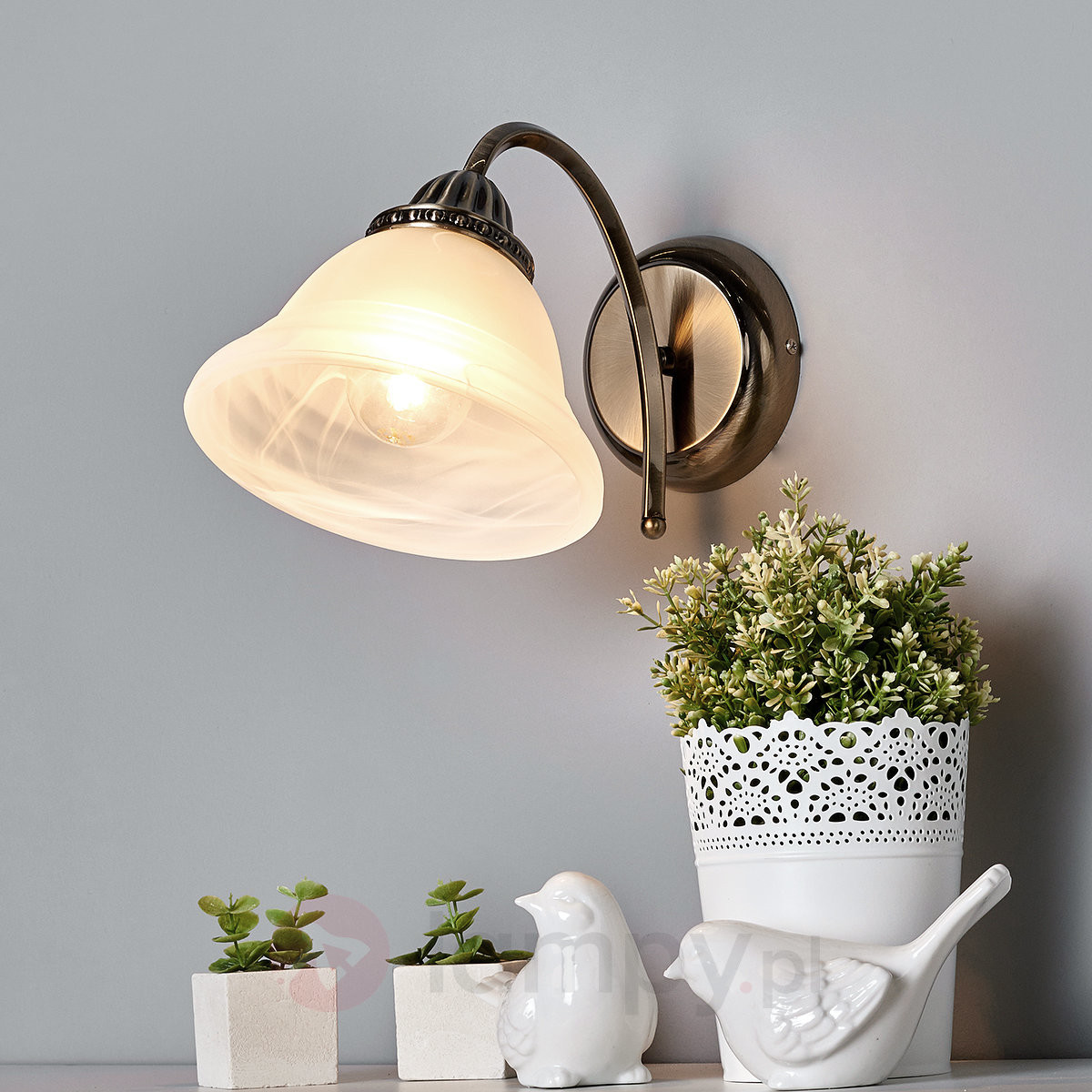 Lampenwelt Wygięta lampa ścienna MIALINA