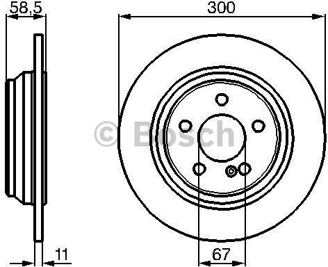 BOSCH Tarcza hamulcowa tylna, 0 986 478 472  0986478472