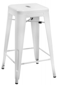 Zdjęcia - Krzesło D2 Design D2.Design Hoker Paris Salon/Kuchnia Nowoczesny/Industrialny Biały