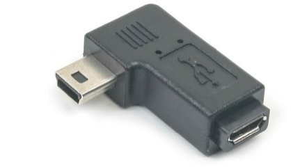 AKORD akord po prawej stronie kątowy wtyk mini USB do gniazda micro USB adapter  czarny USB-29