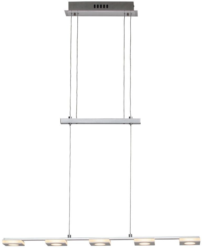 Brilliant Transit lampa wisząca LED Nikiel matowy, 5-punktowe G67473/21