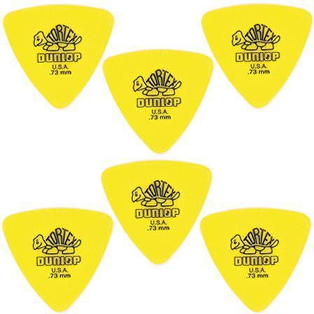 Dunlop Tortex Triangle 0,73 - kostka gitarowa, 6 sztuk, żółte DL P 0055 431P.73