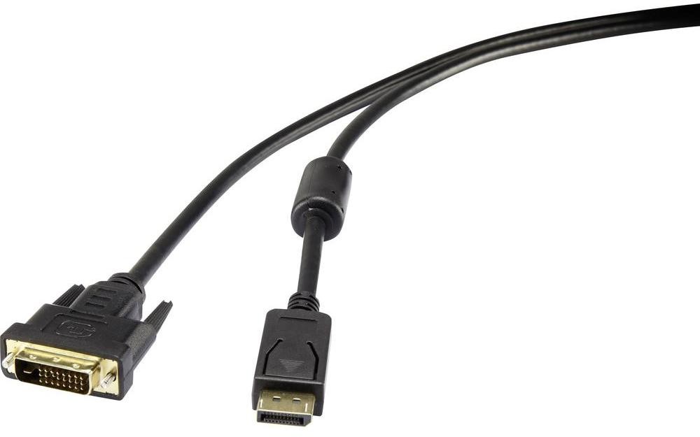 Renkforce Kabel DisplayPort DVI 1404070 [1x złącze męskie DisplayPort 1x złącze męskie DVI 24+1-pin] 1.80 m czarny