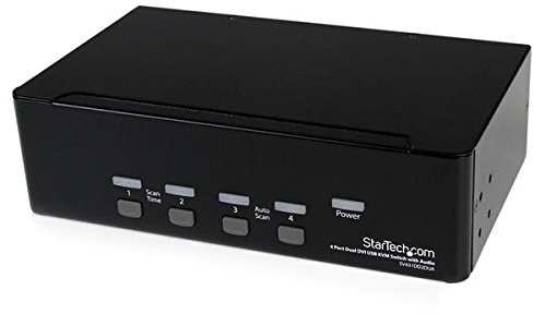 STARTECH.COM StarTech. com 4 port Dual DVI USB KVM Switch/przełącznik z audio i USB 2.0 huby i koncentratory SV431DD2DUA