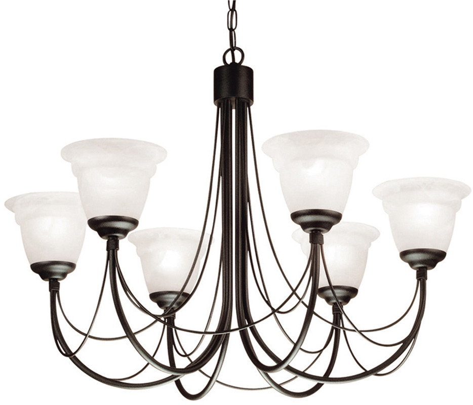 Elstead Lighting Carisbrooke 6 Czarny - Lampa z Kloszem 6 CB6 BLACK