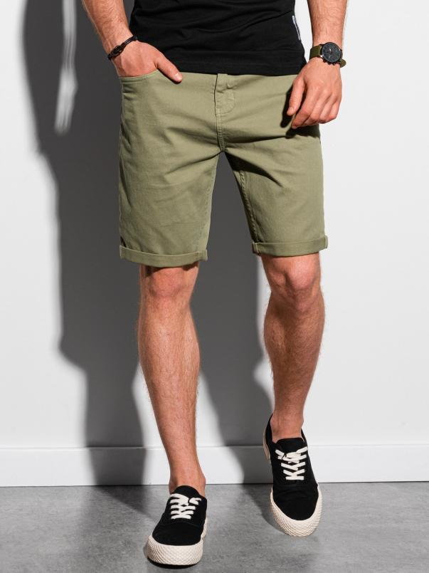 Szorty męskie CHINO - khaki V14 OM-SRDS-0103