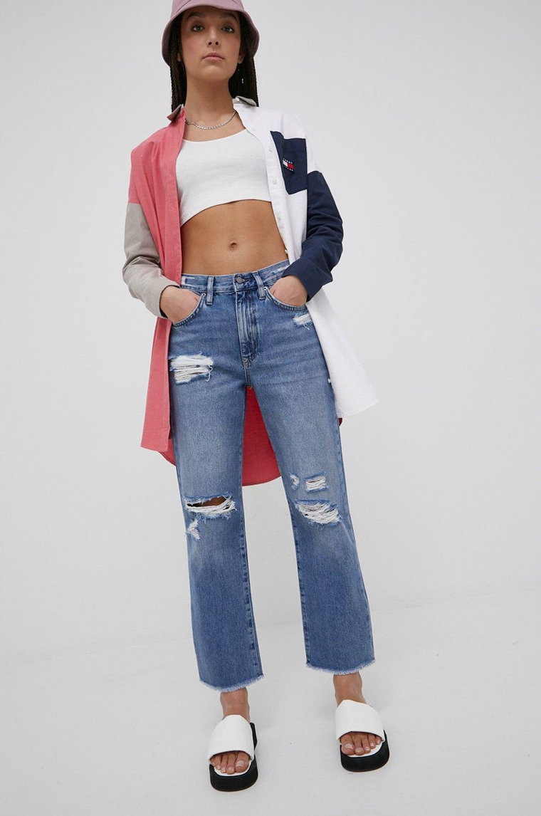 Superdry jeansy damskie high waist