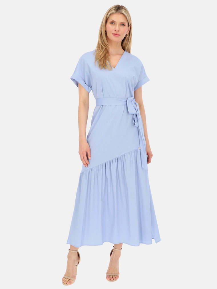 Letnia niebieska sukienka maxi Potis & Verso Elsi