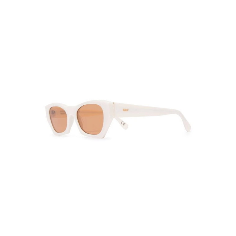Białe okulary przeciwsłoneczne z oryginalnym etui Retrosuperfuture