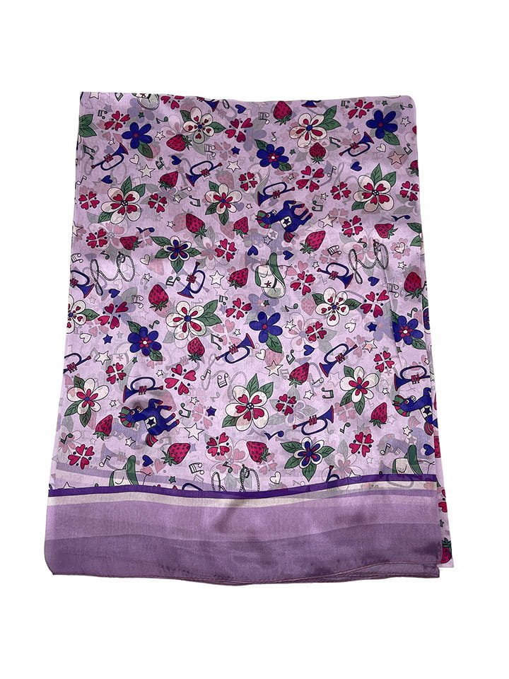 Made in Silk Jedwabna chusta w kolorze fioletowym - 110 x 190 cm