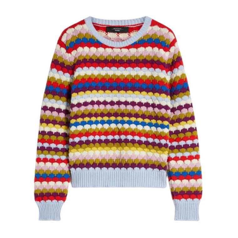 Miękki sweter z bawełny z wzorem wachlarza Max Mara