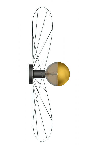 Czarny druciany kinkiet industrialny 140 cm - EX604-Eskolo