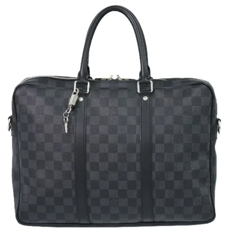 Pre-owned Canvas briefcases Louis Vuitton Vintage