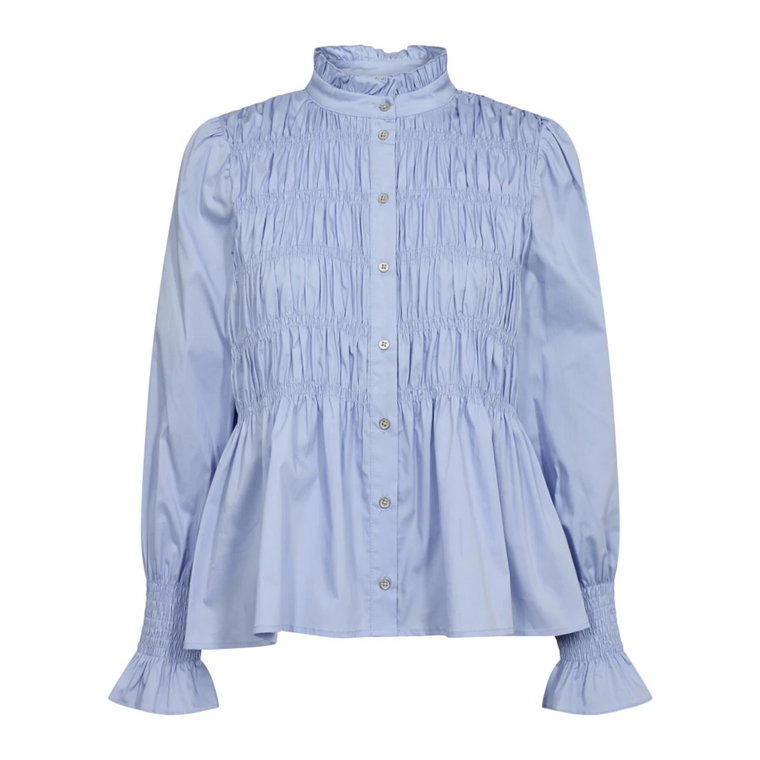 Smock Shirt Bluse 35270 Pale Blue Co'Couture