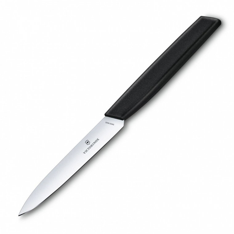 Victorinox - swiss modern - nóż do warzyw i owoców - gładkie ostrze - 10 cm - czarny kod: 6.9003.10