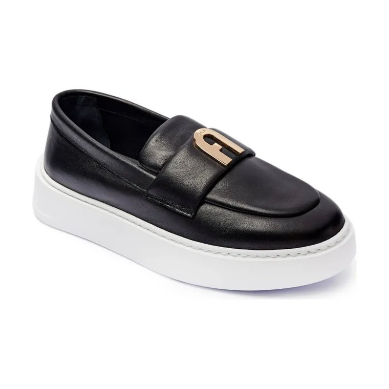 Furla Skórzane loafersy