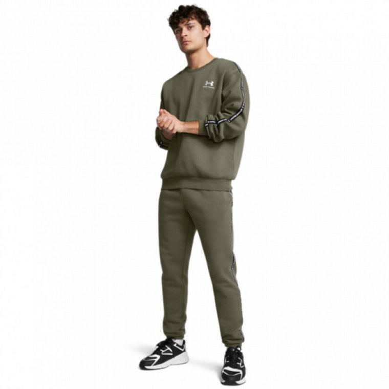 Męskie spodnie dresowe Under Armour UA Icon Fleece Jogger Taping - zielone