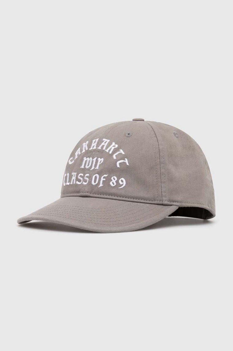 Carhartt WIP czapka z daszkiem bawełniana Class of 89 Cap kolor szary z aplikacją I033215.23RXX