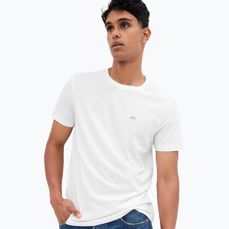 Koszulka męska GAP Micro Logo Crew Neck Tee white global