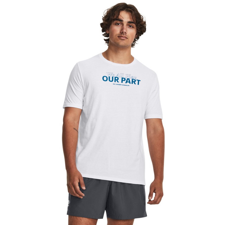 Męski t-shirt z nadrukiem Under Armour UA We All Play Our Part Short Sleeve -