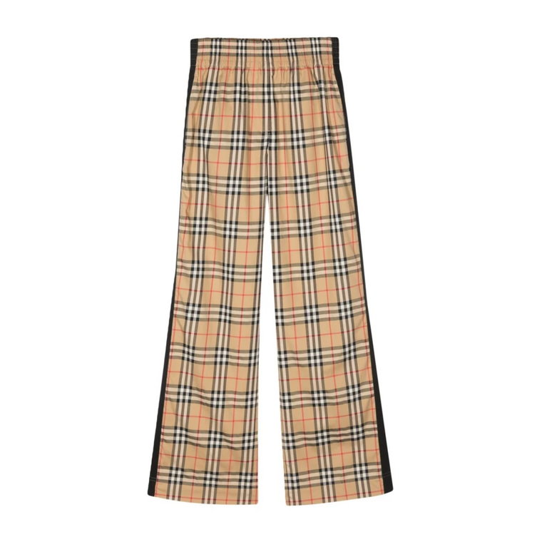 Beżowe Spodnie w Wzór Vintage Check Burberry