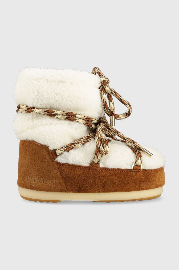 Moon Boot śniegowce Light Low Shearling kolor brązowy