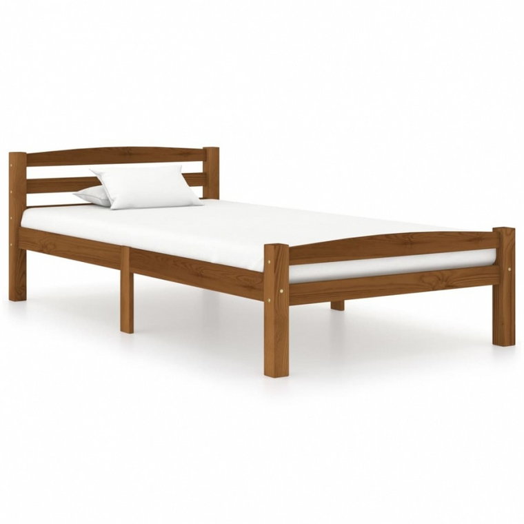 Rama łóżka, miodowy brąz, lite drewno sosnowe, 100 x 200 cm kod: V-322076