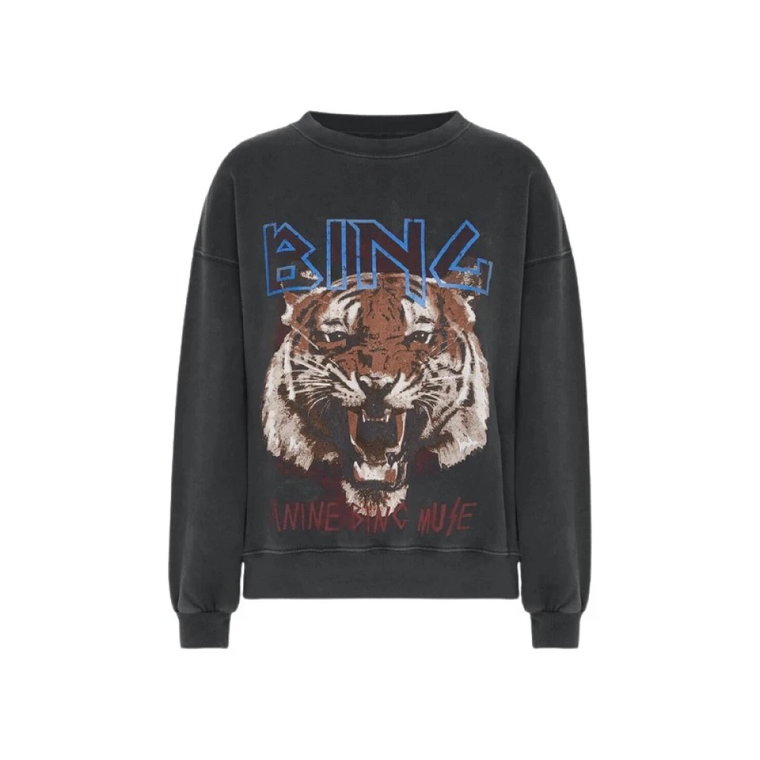 Czarny Sweter Tiger - Rozmiar: S, Kolor: Czarny Anine Bing