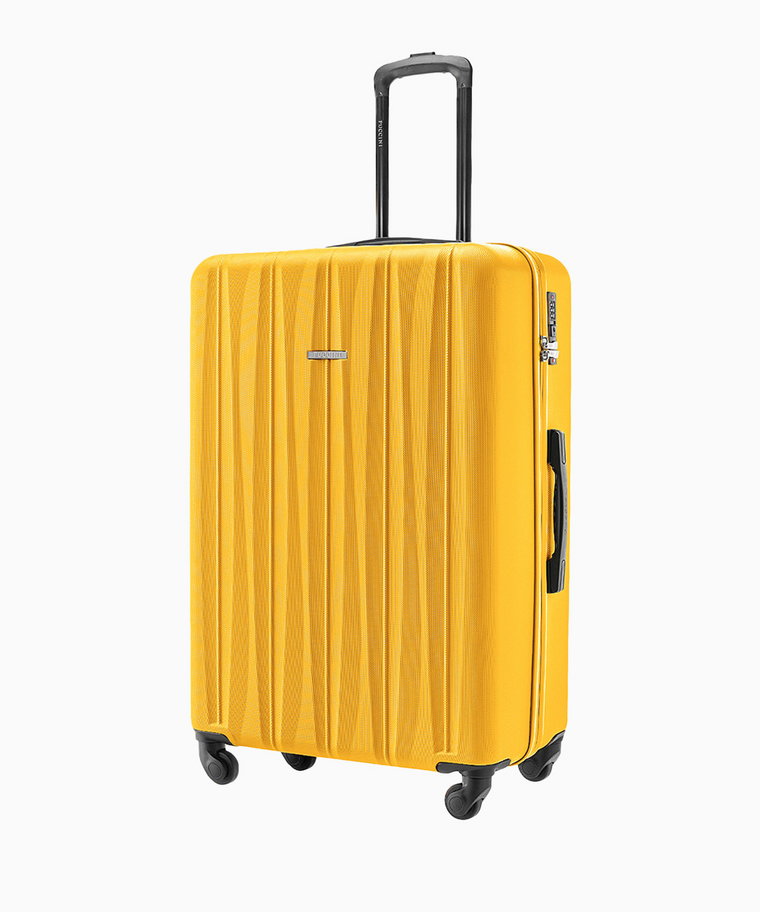 PUCCINI Duża walizka ze żłobieniami żółta