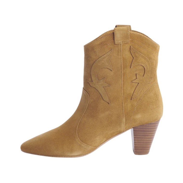 Płaskie buty zamszowe w kolorze camel Ba&Sh