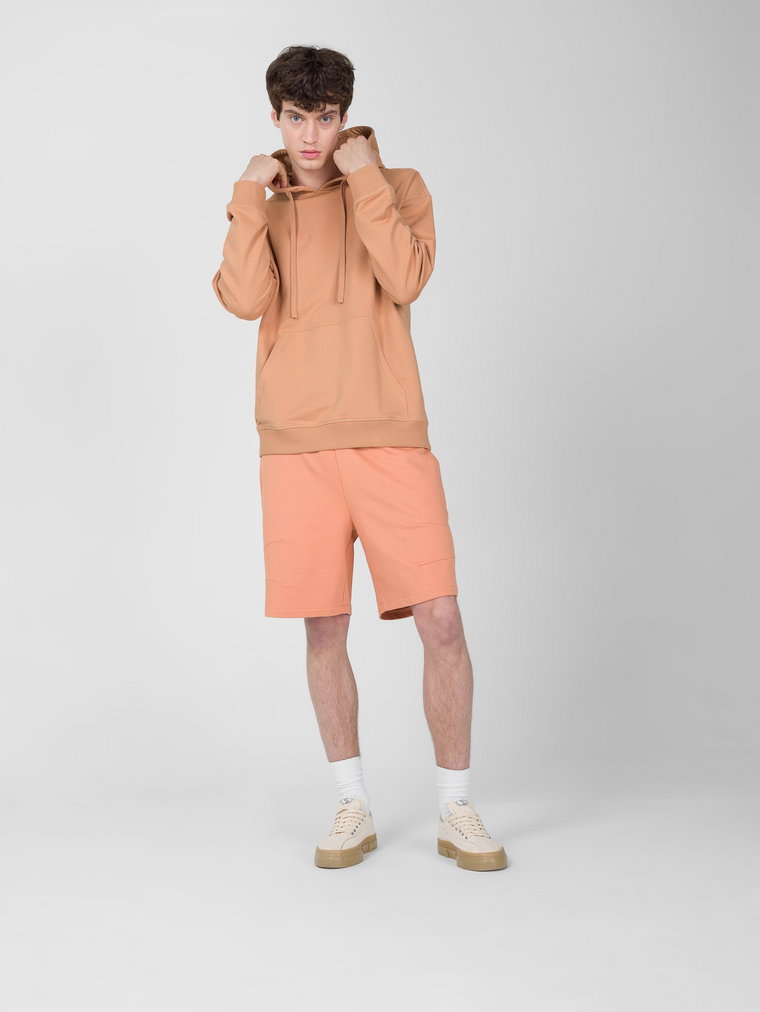 Bluza dresowa nierozpinana z kapturem męska Outhorn - pomarańczowa