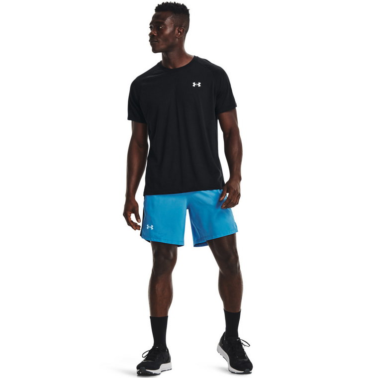 Męskie spodenki do biegania UNDER ARMOUR LAUNCH SW 7 SHORT - niebieskie