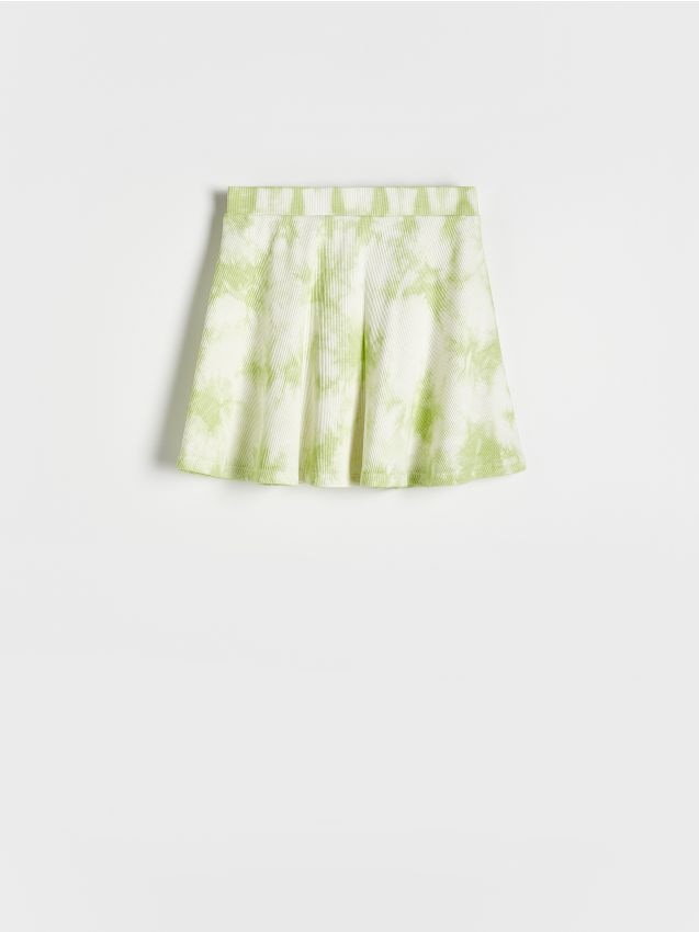 Reserved - Spódnica z efektem tie dye - jasnozielony