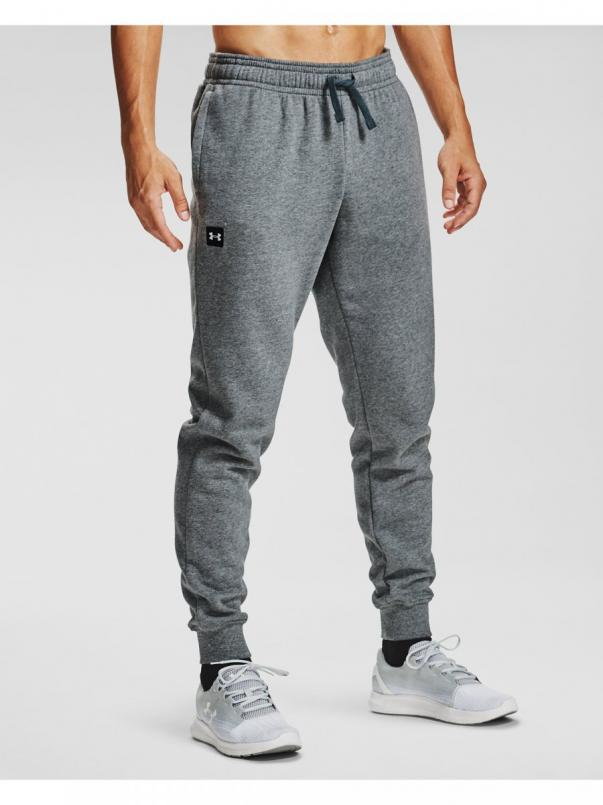 Męskie spodnie dresowe UNDER ARMOUR Rival Fleece Jogger - szare